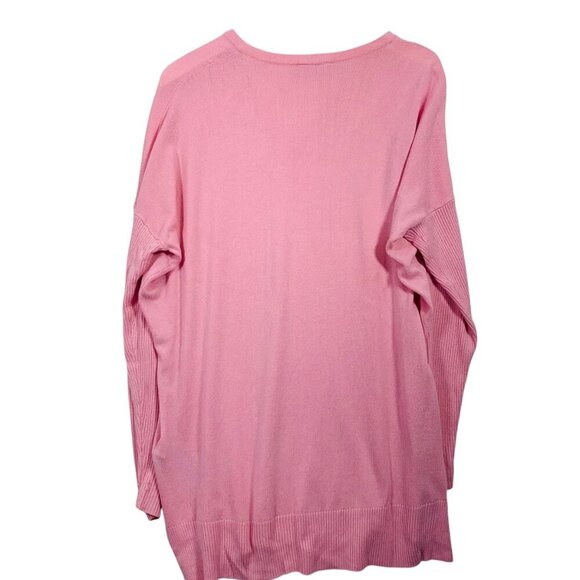 KAFFE KAmachelle Women's Knit sweater Long Sleeve V-Neck Pullover  size M pink - Picture 3 of 14